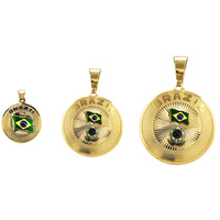 Brazil Medallion Pendant (14K)