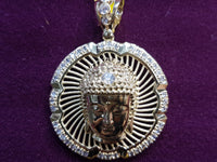 Iced Out Buddha Head Medallion Pendant 10K - Lucky Diamond 恆福珠寶金行 New York City 169 Canal Street 10013 Jewelry store Playboi Charlie Chinatown @luckydiamondny 2124311180