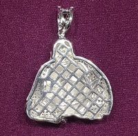 Iced-Out Bouda Pendant Silver