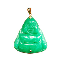 Jade Laughing Buddha obesek (14K)