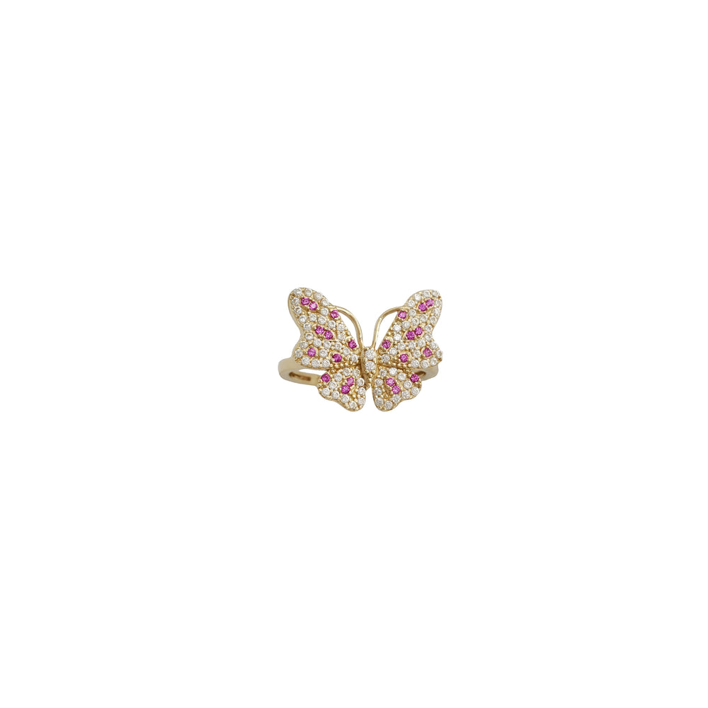 Zirconia Butterfly Wing Ring (14K)