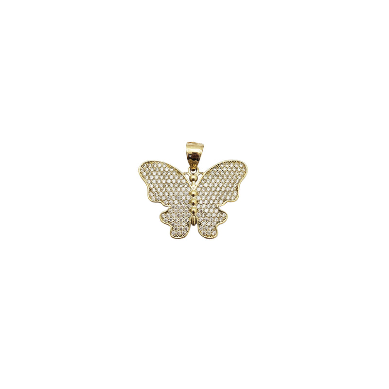 Iced-Out Butterfly Pendant (10K)