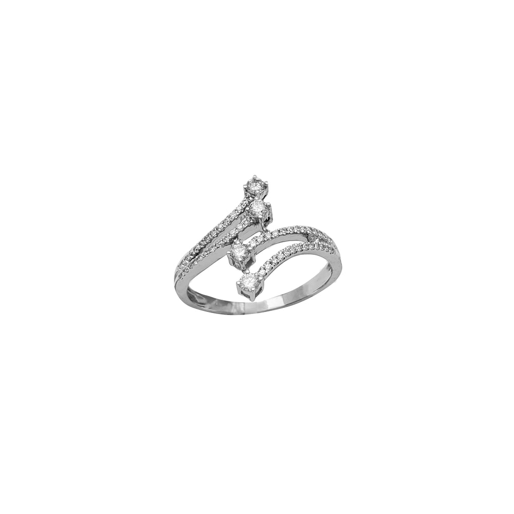 Diamond Bypass Two-Path Ring (14K)
