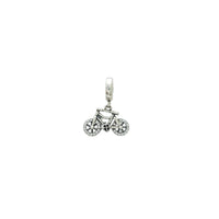 Cubic Zirconia Bicycles Bracelet Charm (Silver)