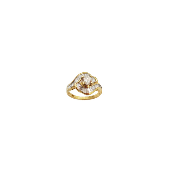 Bypass Diamond Engagement Ring (14K)