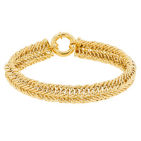 Hollow Puffy Herringbone Bracelet (14K).