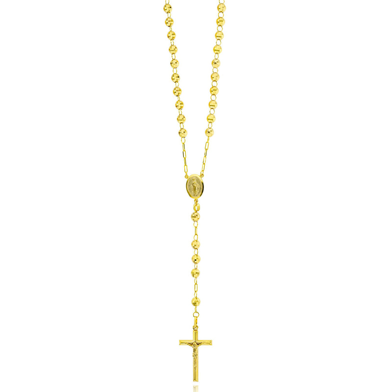 [Disco] Virgin Mary Crucifix Rosary Necklace (14K)