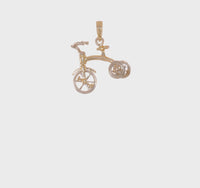 3-D Motion Handlebars & Wheels Tricycle Charm (14K)