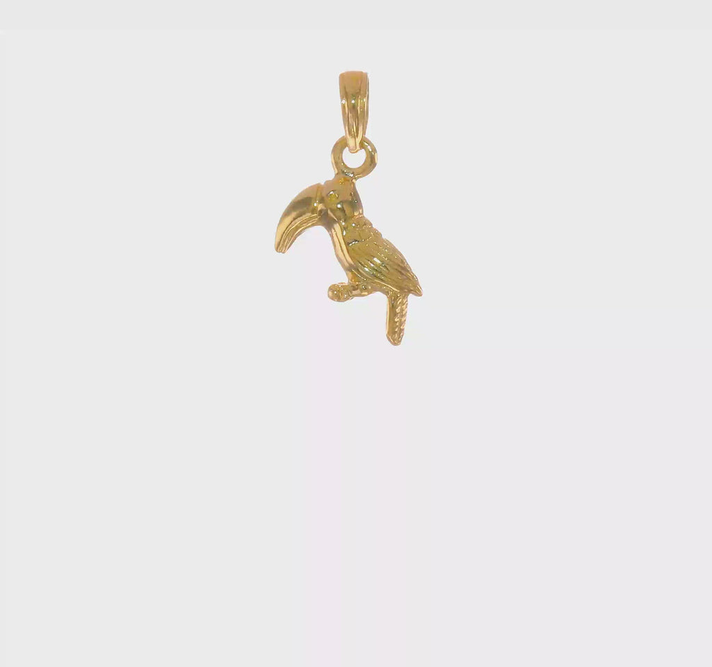 Toucan Bird Pendant (14K) 360 - Popular Jewelry - New York