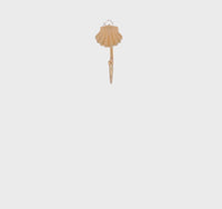 اسڪيلپ شيل هوپ نڪ جو رنگ (14K) 360 - Popular Jewelry - نيو يارڪ