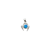 Blue Opal Crab Pendant (Silver)
