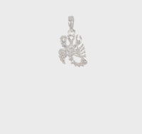 3D Antique-Finish Scorpio Zodiac Pendant (Ọlaọcha)