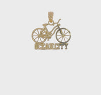 Glossy "Ocean City" Bicycle Charm (14K)