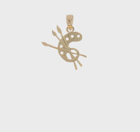 Bo'yoq palitrasi teksturali kulon (14K) 360 - Popular Jewelry - Nyu York
