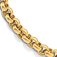 [Lightweight] Glossy Rolo/Hoops Bracelet (14K).