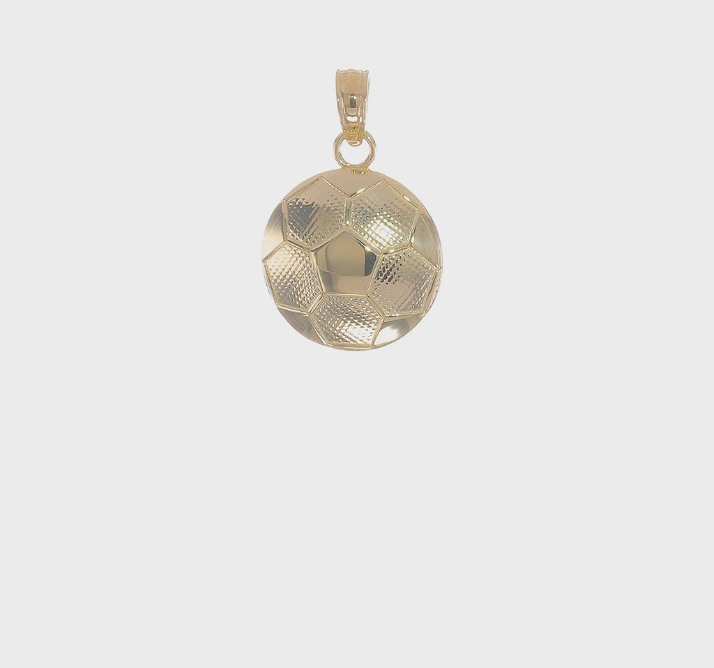 Kis futball-labda medál (14K) 360 - Popular Jewelry - New York