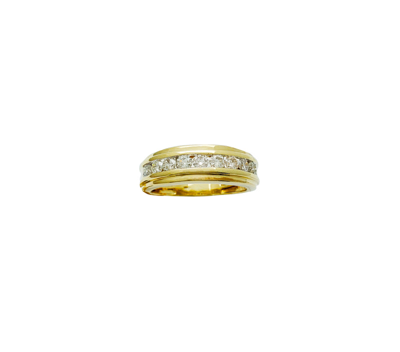 Channel Setting Diamond Wedding Ring (10K)