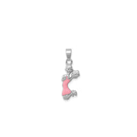 Enamel Cheerleader Pendant (Silver)