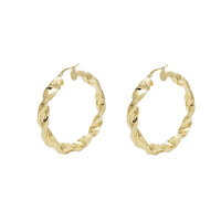 Churro Twist Hoop Earrings (14K)