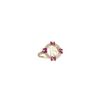 טבעת Crimson Circlet Quinceañera 15 (14K)