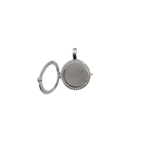 Circle Baguette & Round Picture Pendant (Silver)
