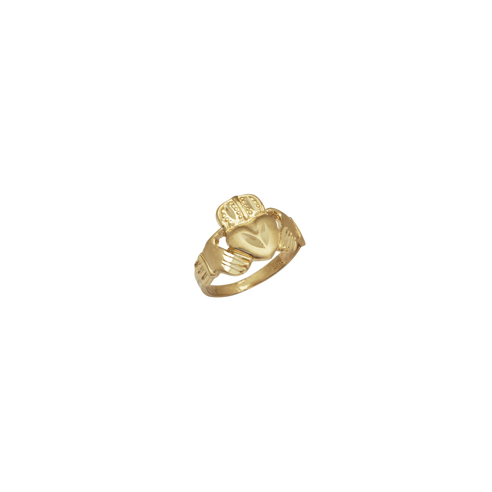 Florentine Cut Claddagh Ring (14K)
