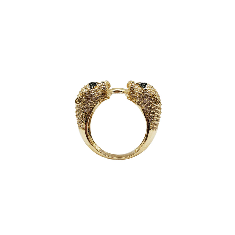 Twin-Headed Panther Ring (14K)
