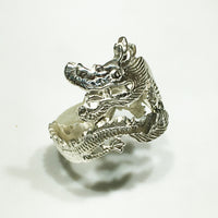 Coiled Dragon Ring (Silver) - Popular Jewelry