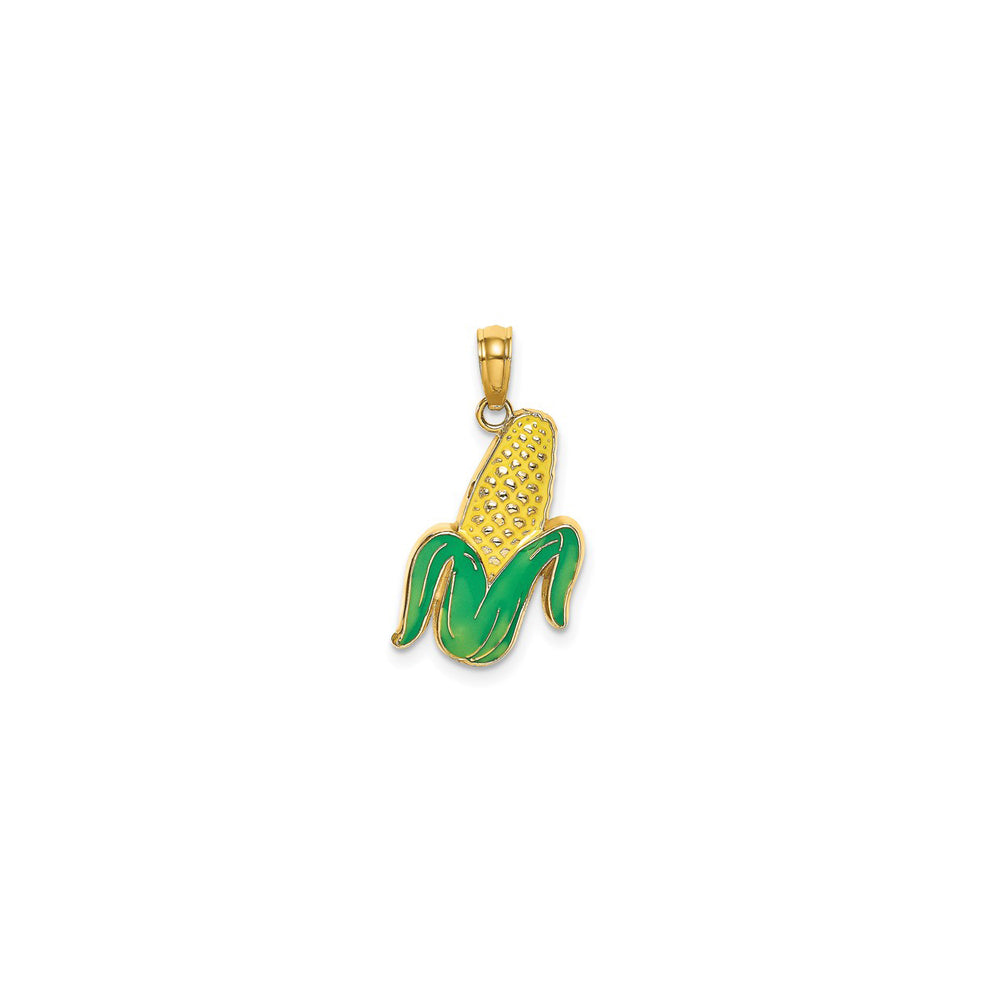 Enamel Corn Pendant (14K)