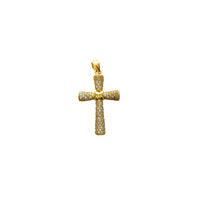 Iced-Out Round Cross Pendant (14K)