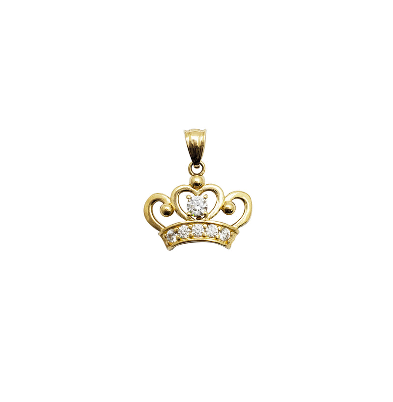 Royal Crown CZ Pendant (14K)