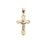 Tricolor Passion Crucifix Pendant (14K)