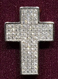 Cross Pendant CZ Micropavé (Silver)