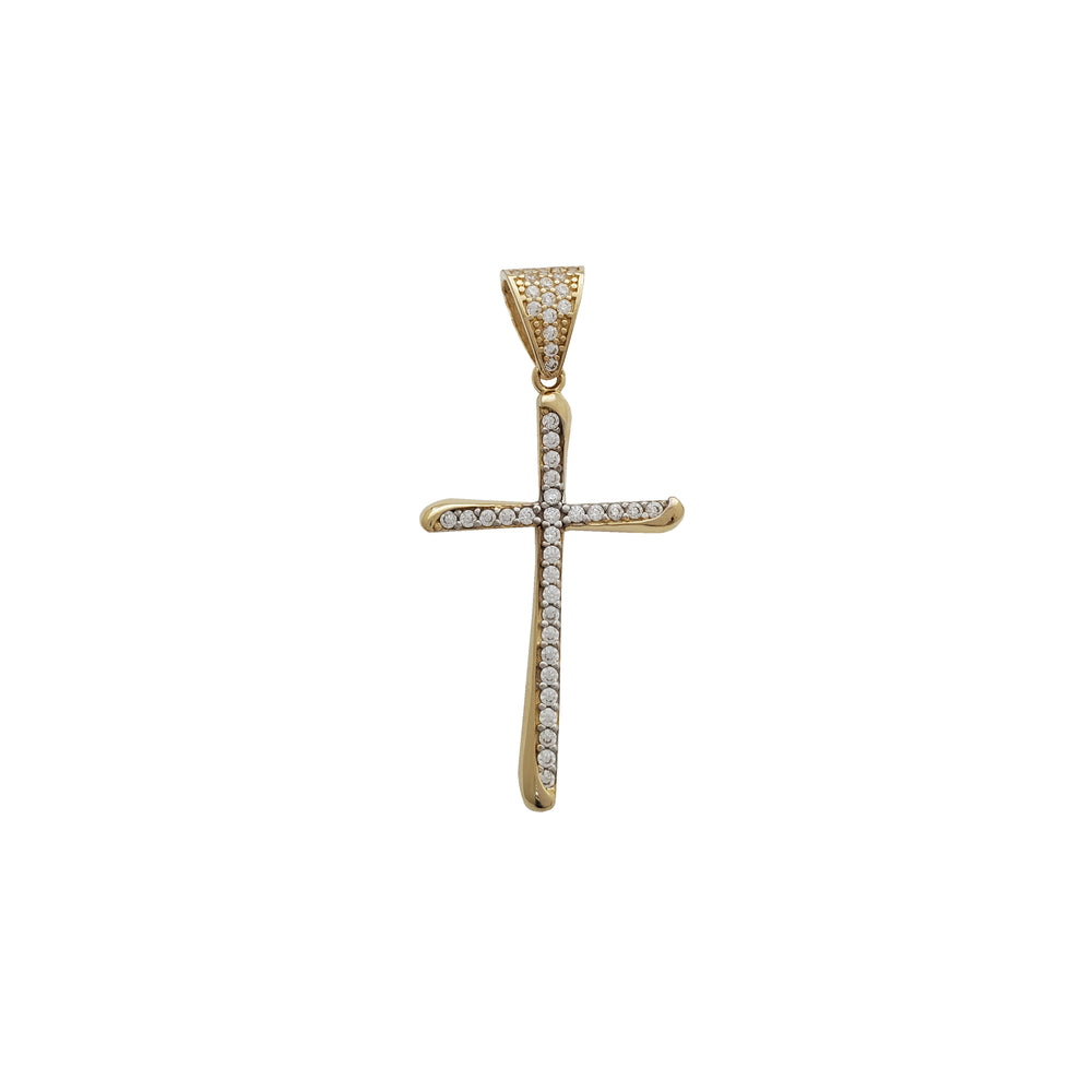 Iced-Out Cross Pendant (14K)