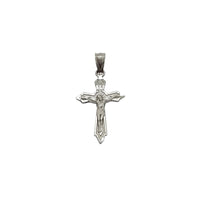 White Gold Diamond-Cut Crucifix Pendant (14K)