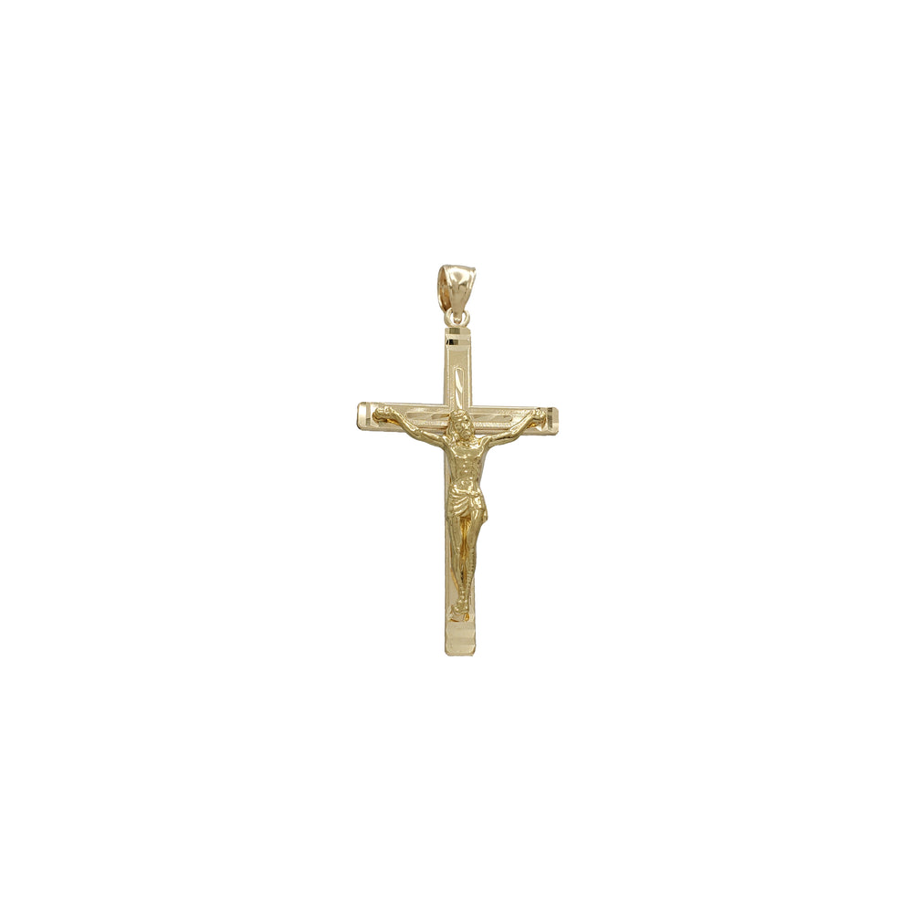 Diamond Cut Crucifix Cross Pendant (14K)