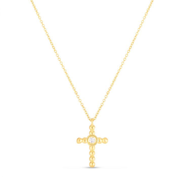 Diamond Cross Necklace (14K)