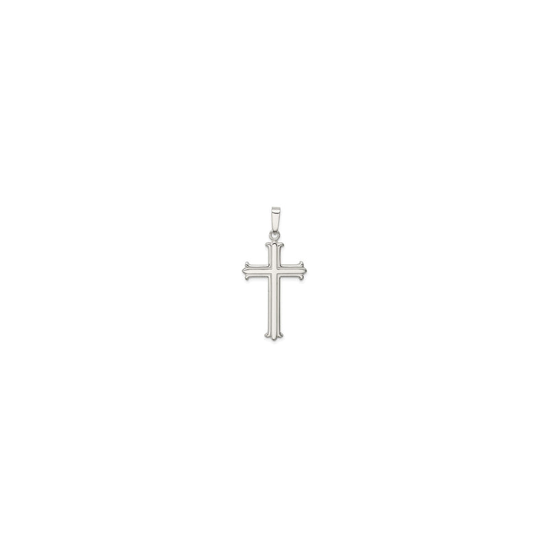 Fleur De Lis Cross Pendant (Silver)