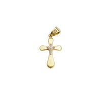 Two-Tone Core Cross Pendant (14K)