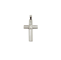 White Gold Inverted Tube Cross Pendant (14K)