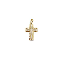 Cross with Texture Pendant (14K)