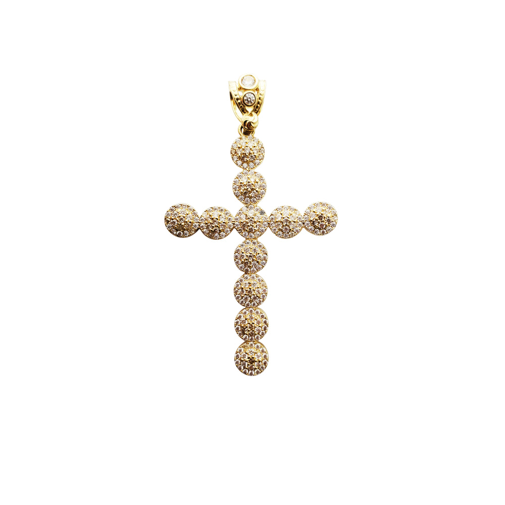 Iced-Out Cross Pendant (14K)