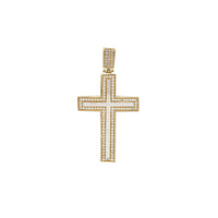 Zirconia Two-Tone Cross Pendant(14K)