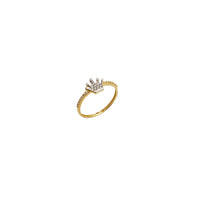 Cubic Zirconia Crown Ring (14K)