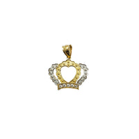 Two-tone Outline Crown Pendant (14K)