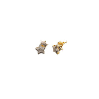 Diamond Crown Star Stud Earrings (14K)