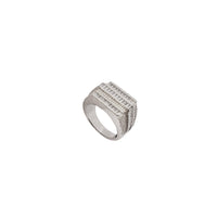 Cubic Zirconia Baguette Stone Ring (Silver)
