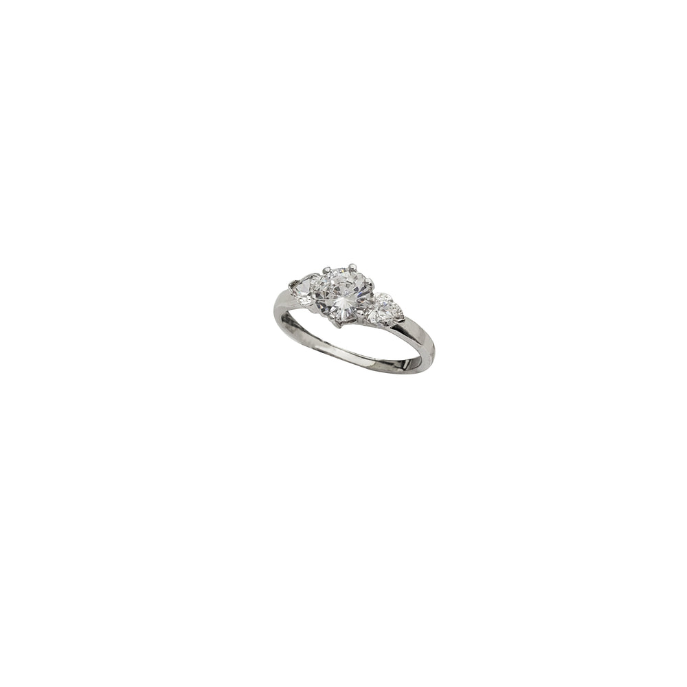 Cubic Zirconia Stone Ring (Silver)