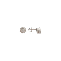 Circular Cluster Zirconia Stud Earrings (Silver)