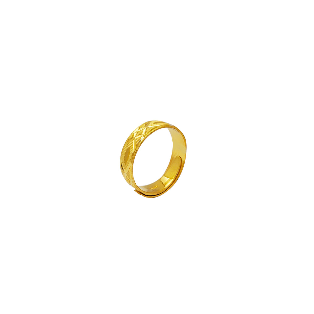 Diamond-Cut Band Ring (24K)